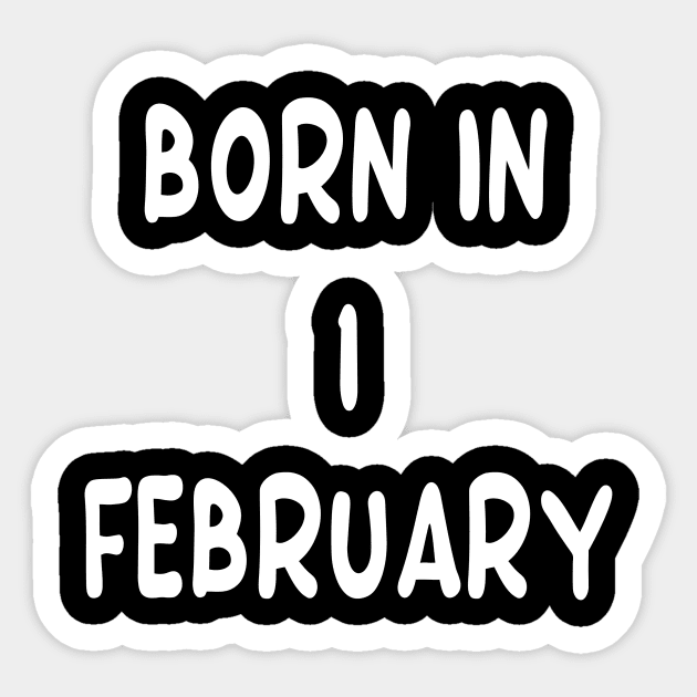 Born In 1 February Sticker by Fandie